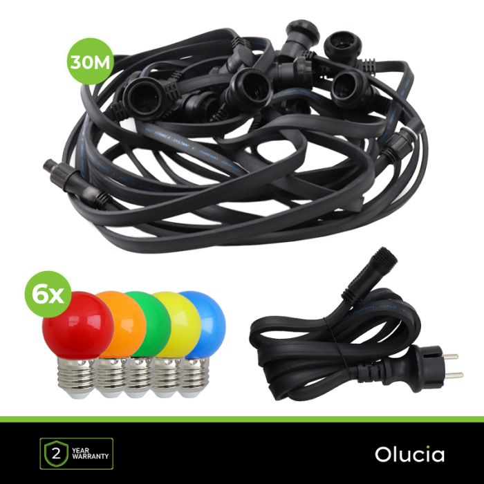 15m string light with 15 coloured bulbs