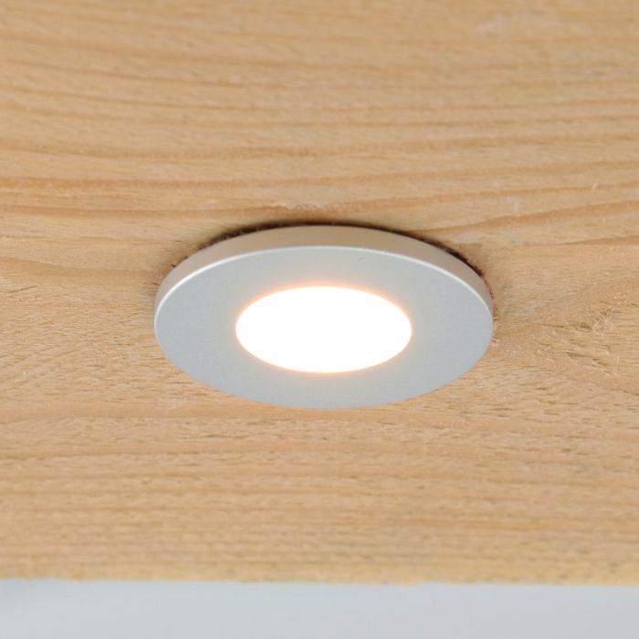 Chrome porch light Dico, IP65, dimmable