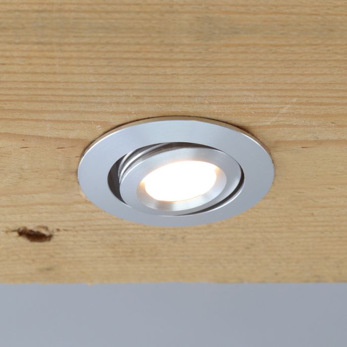 Rona adjustable porch spotlight, IP44, dimmable, chrome