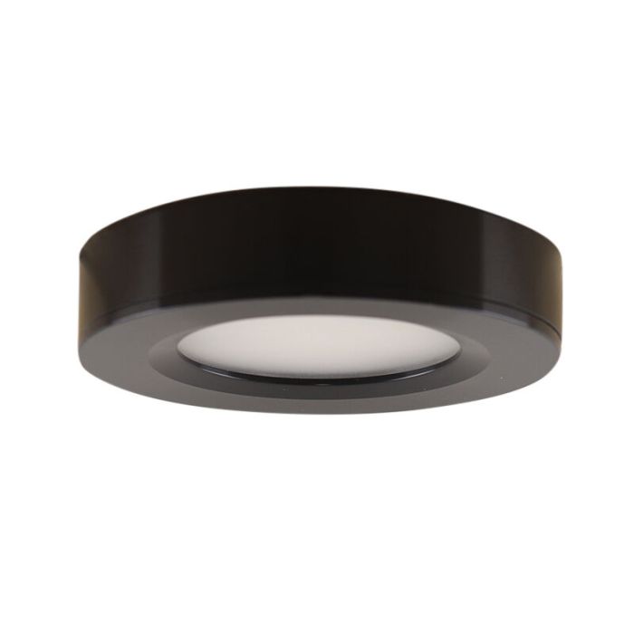 Round kitchen cabinet light, black