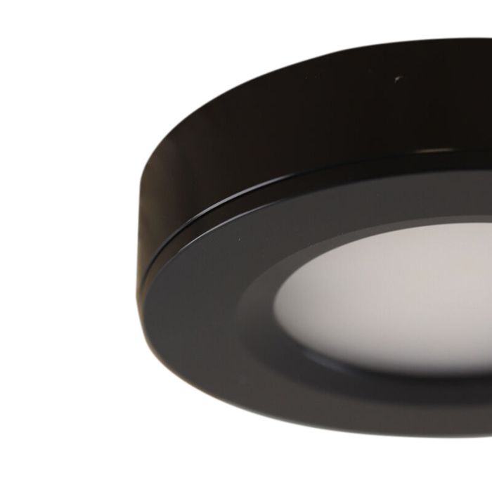 Round kitchen cabinet light, black