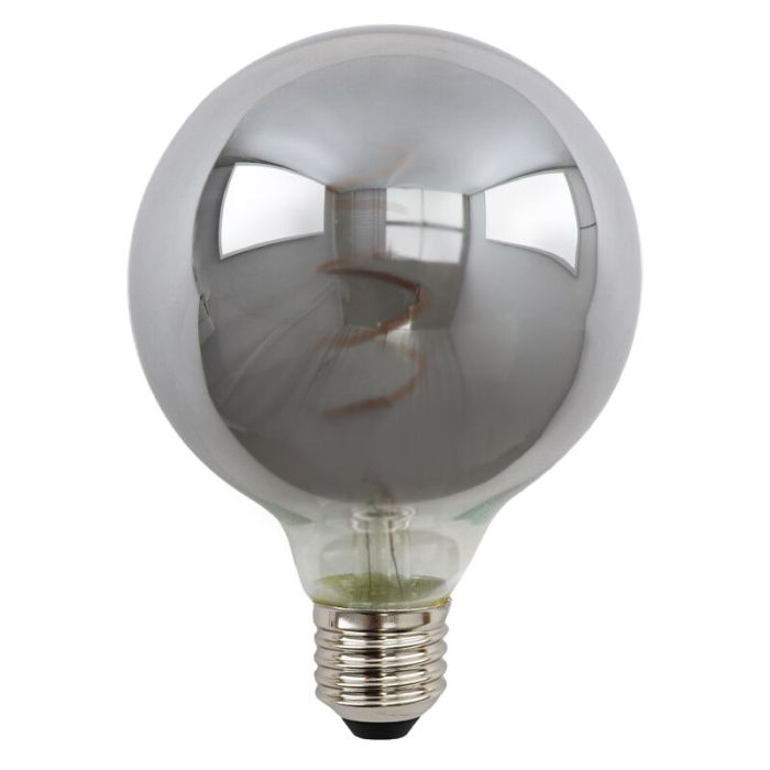 Dimmable E27 LED bulb, Tuelo, G95, 4w, smoke glass, 2200K