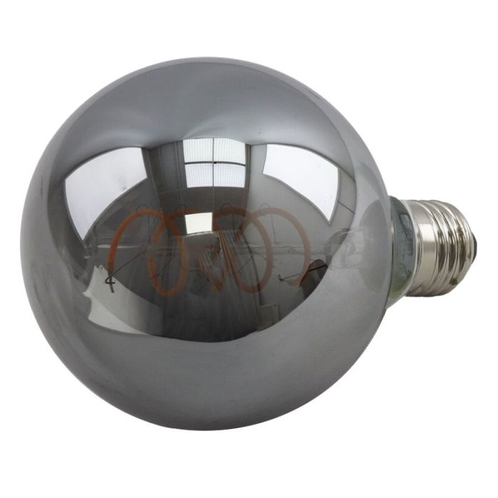 Dimmable E27 LED bulb, Tuelo, G95, 4w, smoke glass, 2200K