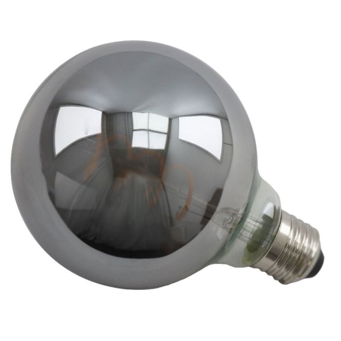 Dimmable E27 LED bulb, Tuelo, G95, 4w, smoke glass, 2200K