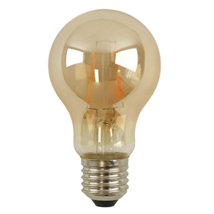 Dimmable Olucia E27 LED filament bulb Yona, amber, A60, 2W, 2200K