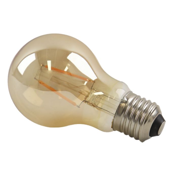Dimmable Olucia E27 LED filament bulb Yona, amber, A60, 2W, 2200K