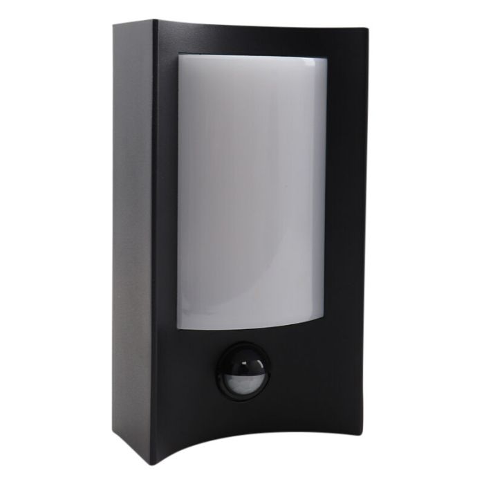 Modern outdoor wall light with motion sensor black, Loris, 6W, 3000K LED, IP44