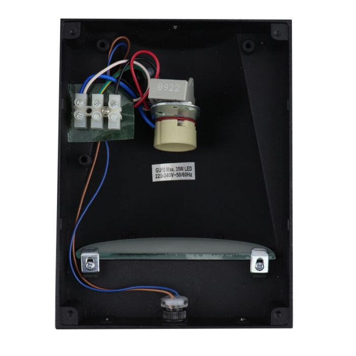 Modern outdoor wall light with dusk to dawn sensor black, Luana, IP43