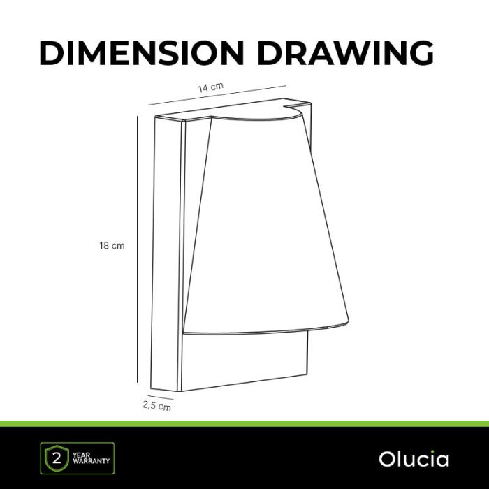 Modern outdoor wall light with dusk to dawn sensor black, Luana, IP43