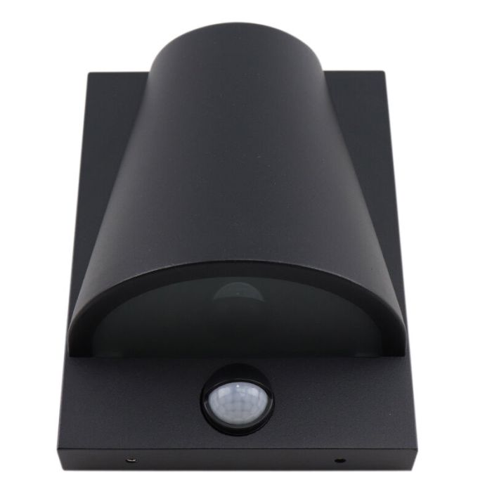 Modern outdoor wall light with motion sensor black, Luana, IP43