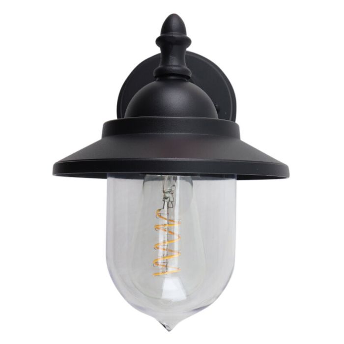 Classic outdoor light black, Tariq, IP44