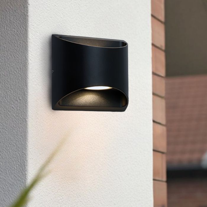 Modern outdoor light black, Stein, 8W, 3000K LED, IP54