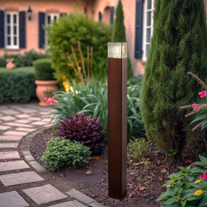 Modern outdoor light rust coloured, Sanel, IP44