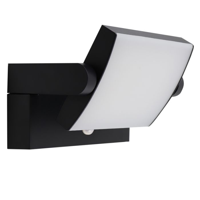 Modern outdoor wall light with motion sensor black, Alet, 12,5W, 3000K LED, IP54