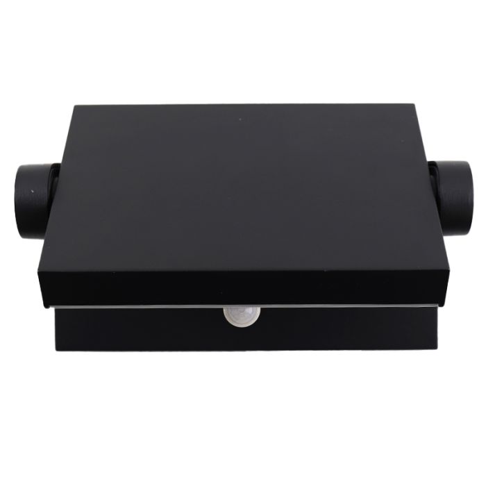 Modern outdoor wall light with motion sensor black, Alet, 12,5W, 3000K LED, IP54