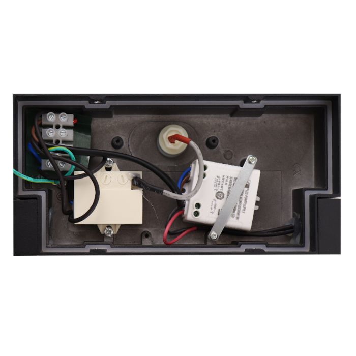 Modern outdoor wall light with motion sensor black, Alet, 12,5W, 3000K LED, IP54