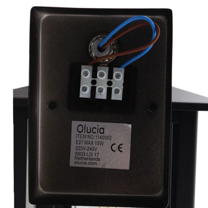 Modern outdoor light black, Amalie, IP54
