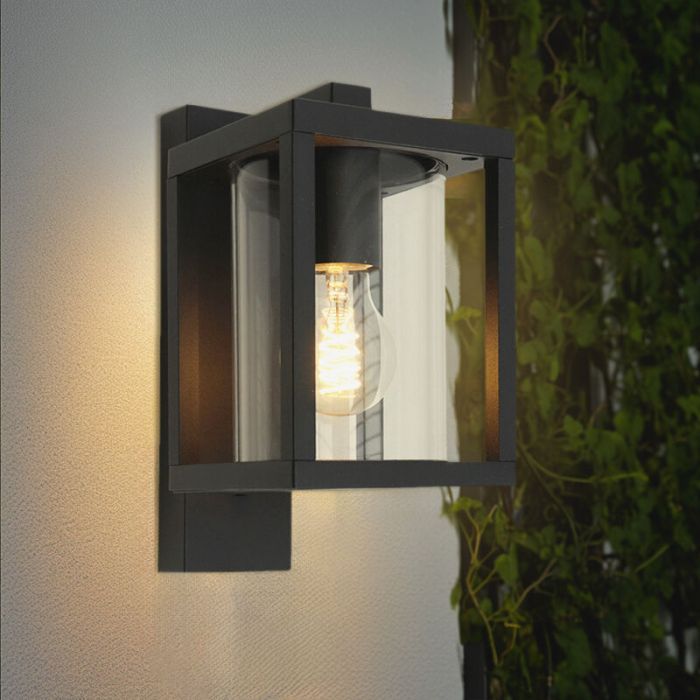 Modern outdoor light black, Amalie, IP54