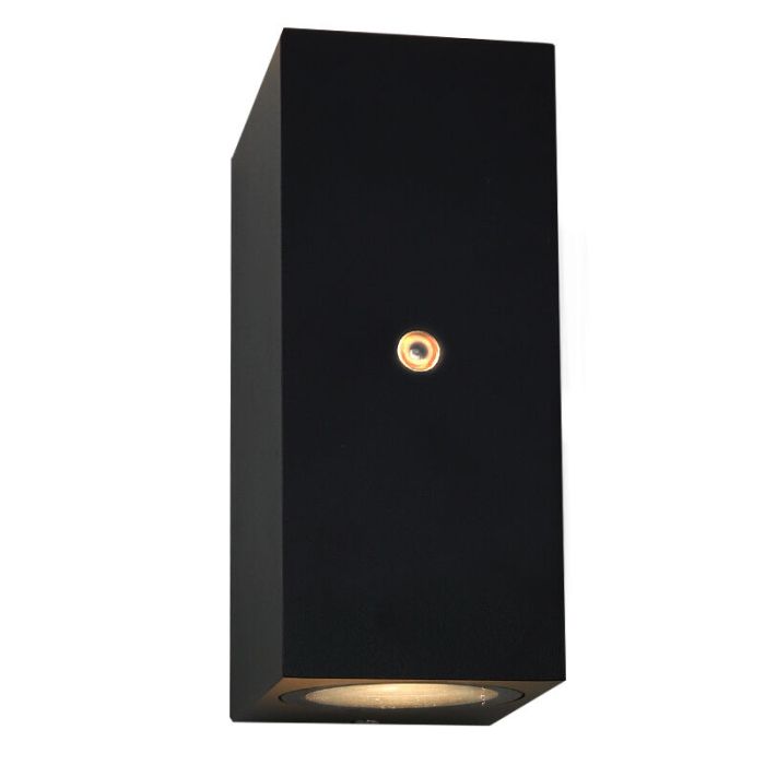 Modern outdoor wall light with dusk to dawn sensor black, Corella, IP54