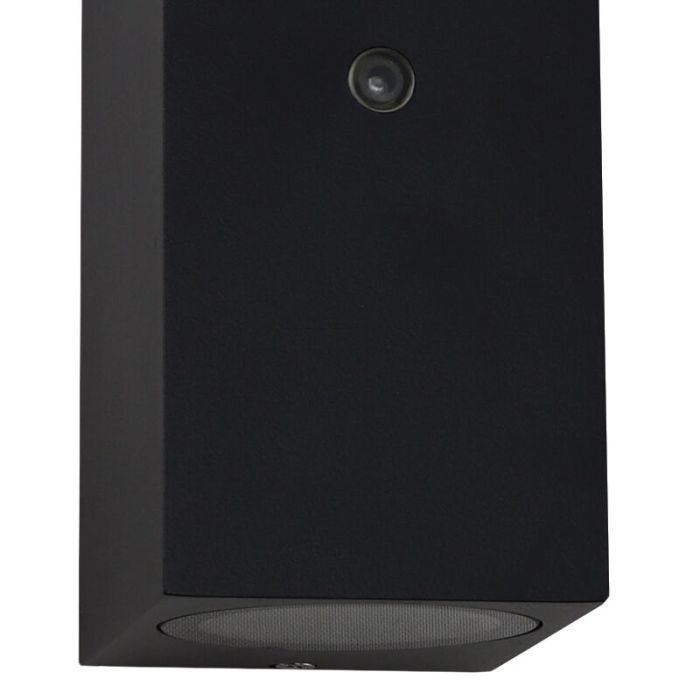 Modern outdoor wall light with dusk to dawn sensor black, Corella, IP54