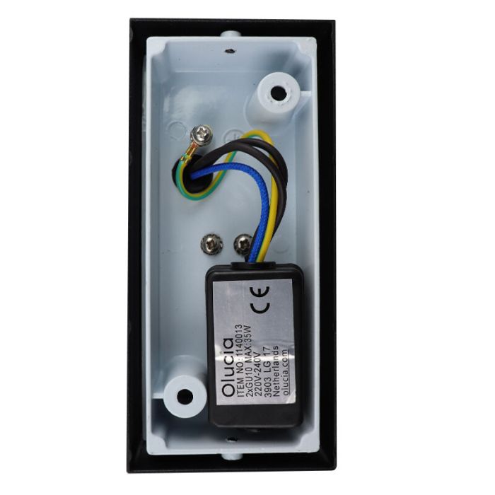 Modern outdoor wall light with dusk to dawn sensor black, Corella, IP54