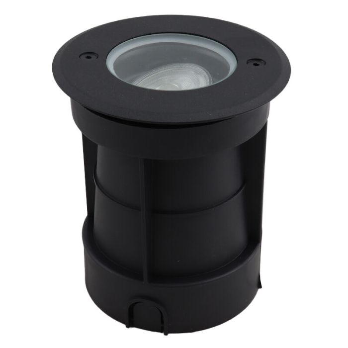 Aluminium ground light black, Catamarca, IP65, adjustable light beam