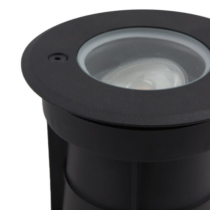 Aluminium ground light black, Catamarca, IP65, adjustable light beam