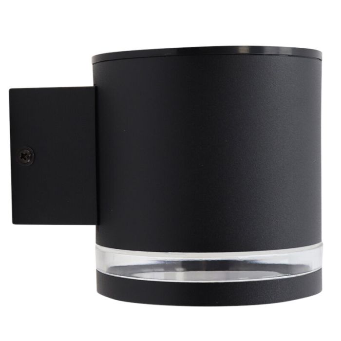 Modern solar outdoor wall light black, Tommy, 1W, 2700K LED, IP54