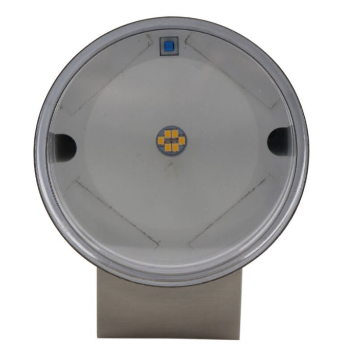 Modern solar outdoor wall light chrome, Tommy, 1W, 2700K LED, IP54