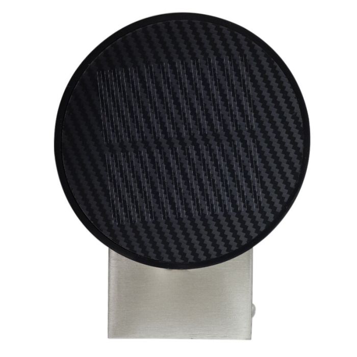 Modern solar outdoor wall light chrome, Tommy, 1W, 2700K LED, IP54