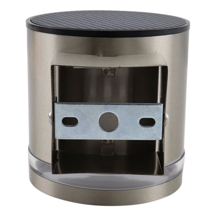 Modern solar outdoor wall light chrome, Tommy, 1W, 2700K LED, IP54