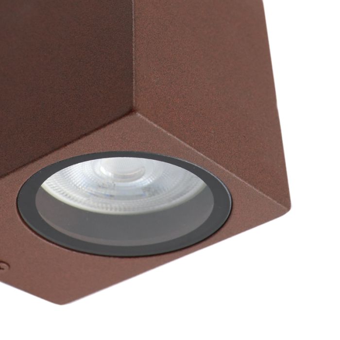 Modern outdoor light rust coloured, Corella, IP44