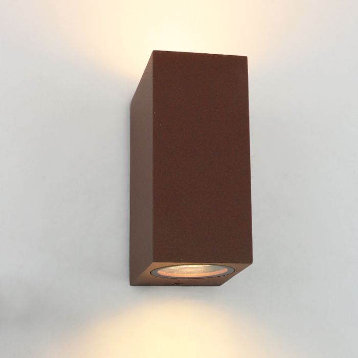 Modern outdoor light rust coloured, Corella, IP44
