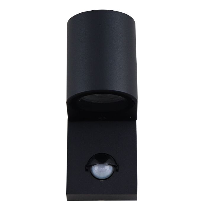 Modern outdoor wall light with motion sensor black, Corina, IP54