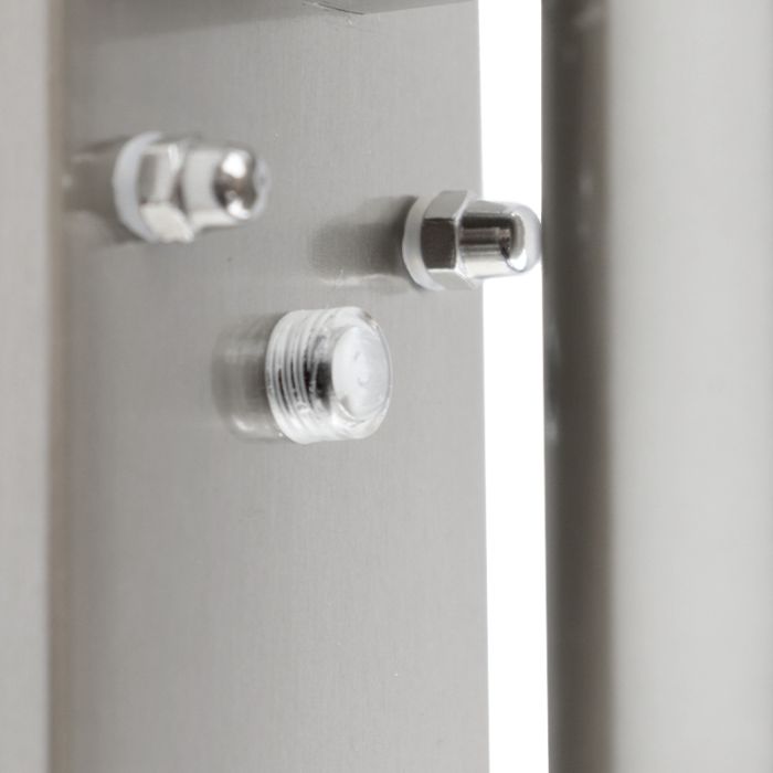 Modern outdoor wall light with dusk to dawn sensor silver, Pedro, IP44