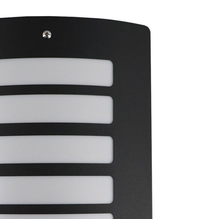 Modern outdoor wall light with dusk to dawn sensor black, Manuel, IP44