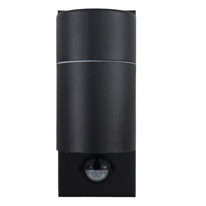 Modern outdoor wall light with motion sensor black, Pedro, IP44