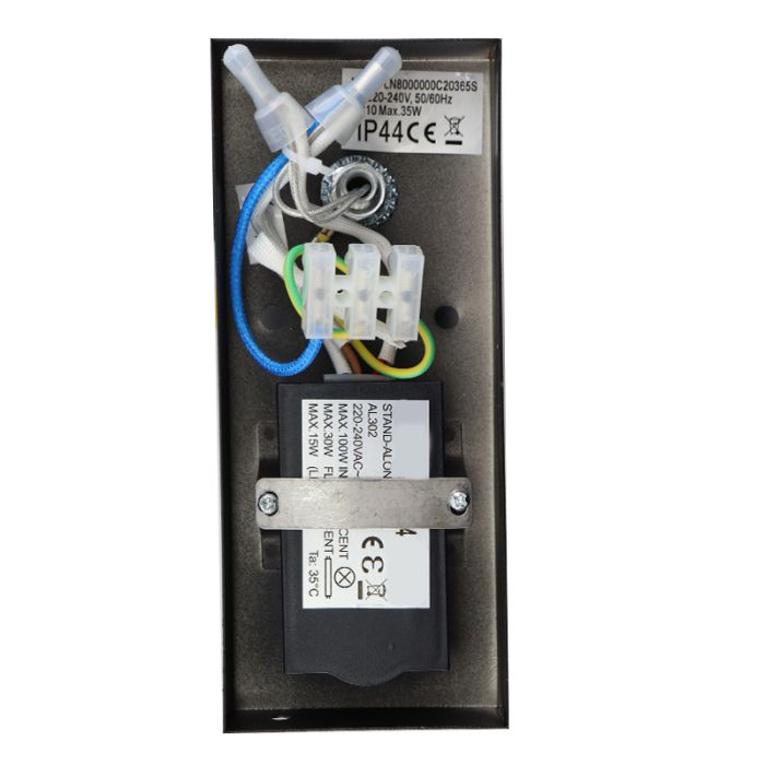 Modern outdoor wall light with motion sensor black, Pedro, IP44
