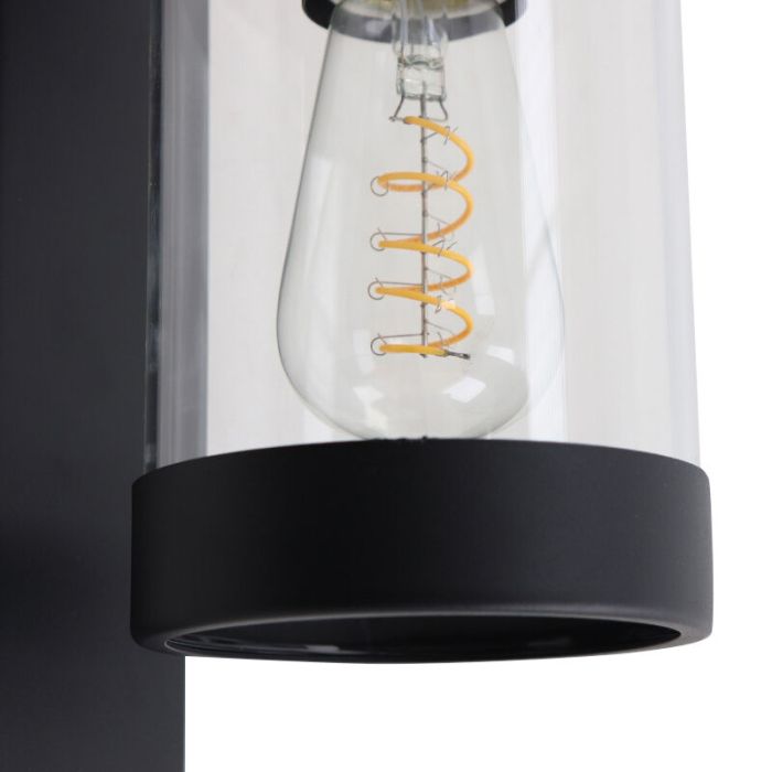Modern outdoor light black, Musa, IP44