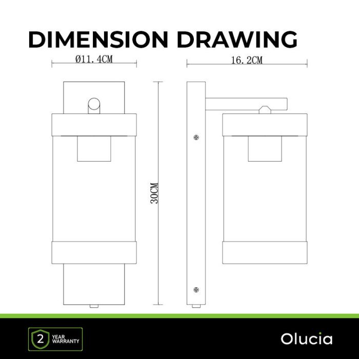 Modern outdoor wall light with motion sensor rust coloured, Musa, IP44