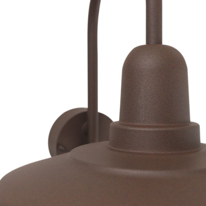 Classic outdoor wall light with motion sensor rust coloured, Rolin, IP54