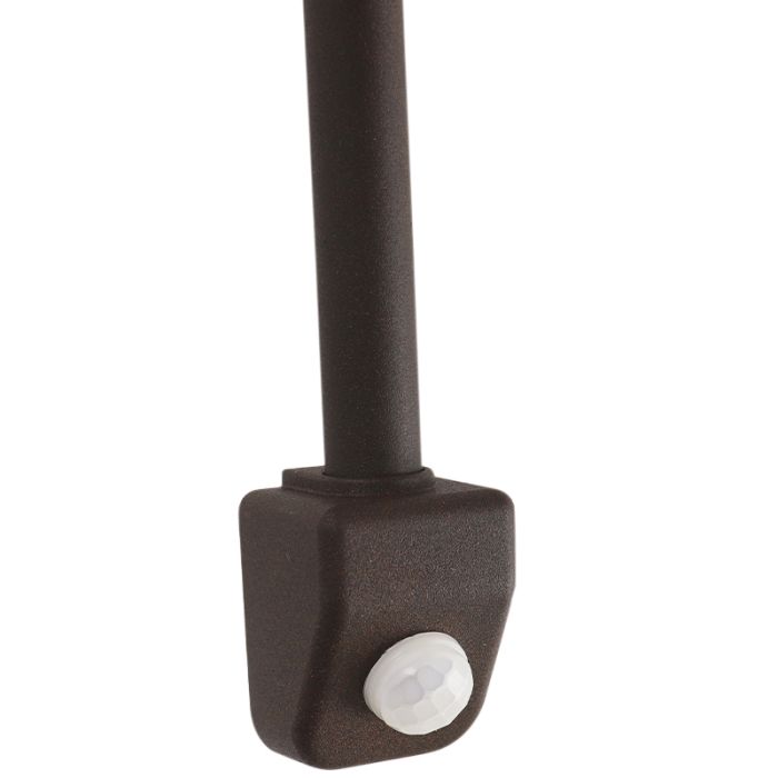 Classic outdoor wall light with motion sensor rust coloured, Rolin, IP54