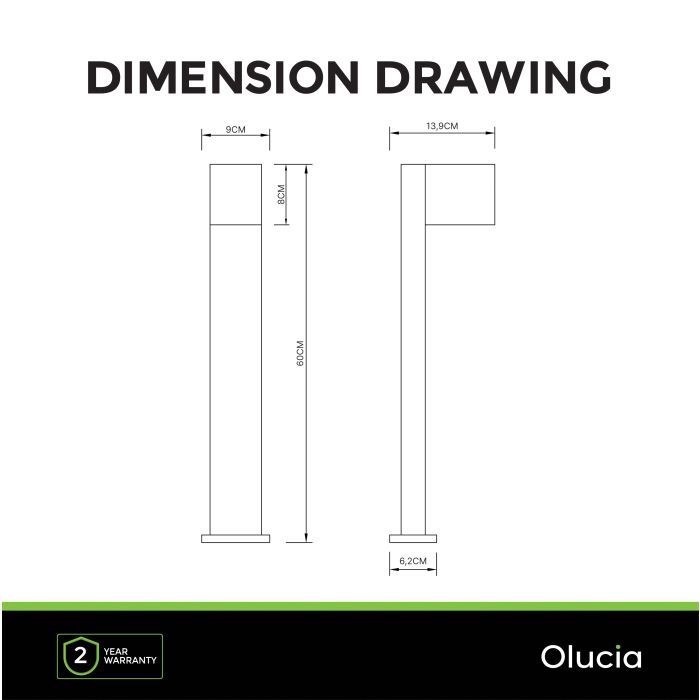 Modern outdoor light anthracite, Corella, IP54
