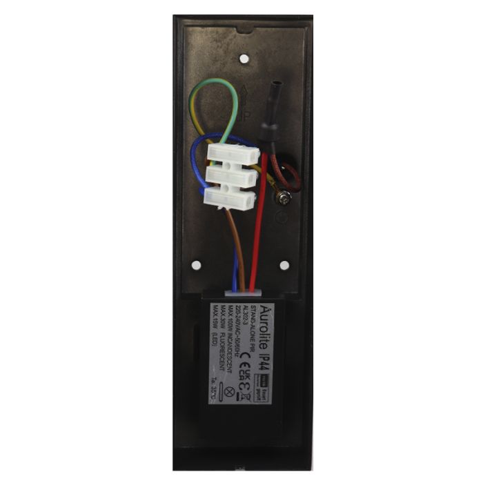 Modern outdoor wall light with motion sensor black, Corina, IP54