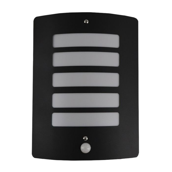 Modern outdoor wall light with motion sensor black, Manuel, IP44