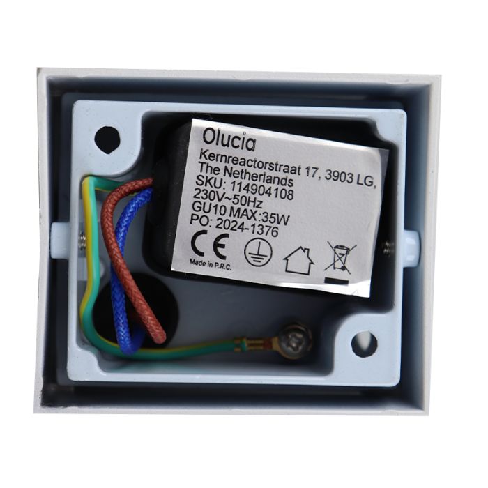 Aluminium outdoor light white, Corella, IP44