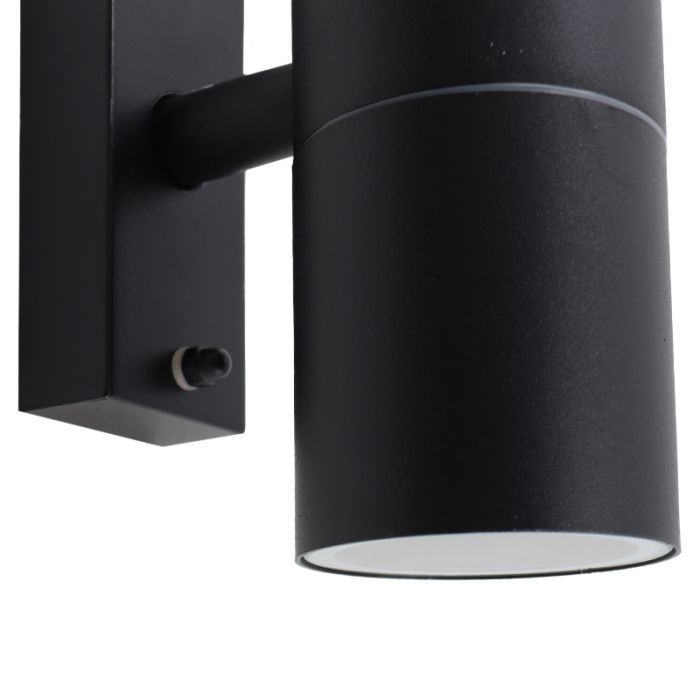 Modern outdoor light black, Pedro, IP44