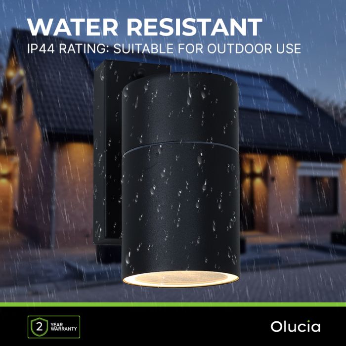 Modern outdoor light black, Pedro, IP44