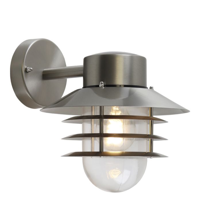 Stainless Steel outdoor light silver, Felice, IP44