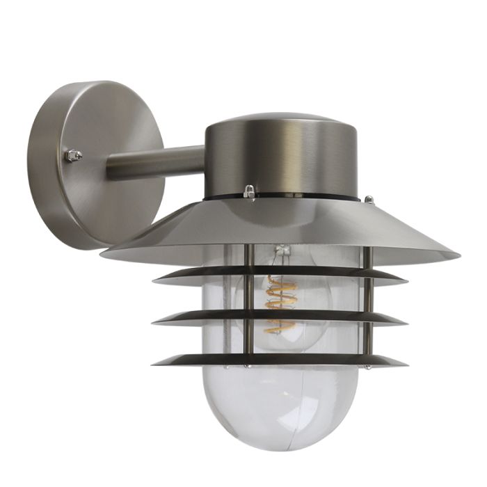 Stainless Steel outdoor light silver, Felice, IP44